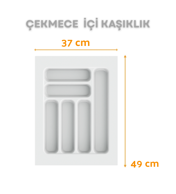 Çekmece İçi Kaşıklık ve Kepçelik Düzenleyici – Beyaz 37x49 cm (30x40 cm Kadar Kesilebilir)