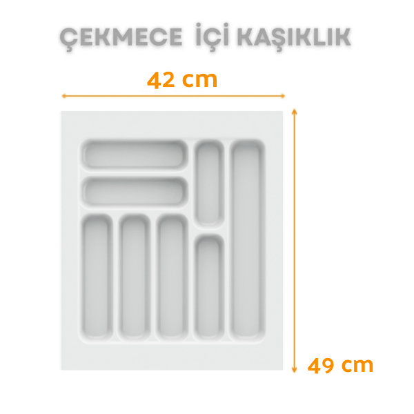 Çekmece İçi Kaşıklık ve Kepçelik Düzenleyici – Beyaz 42x49 cm (36,5x40 cm Kadar Kesilebilir)