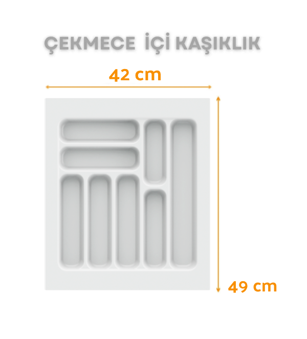 Çekmece İçi Kaşıklık ve Kepçelik Düzenleyici – Beyaz 42x49 cm (36,5x40 cm Kadar Kesilebilir)