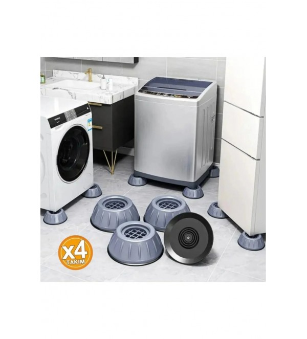  Beyaz Eşya Altlığı Ayak 4 Adet Çamaşır Bulaşık Makinası Buzdolabı Yükseltici ve Titreşim Önleyici