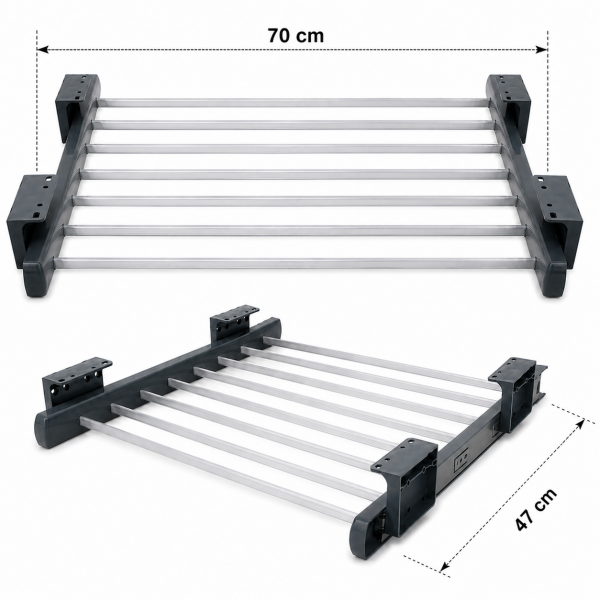 Dolap İçi Raylı Pantolon Askılığı Organizeri 70x47 cm Gardırop Düzenleyici