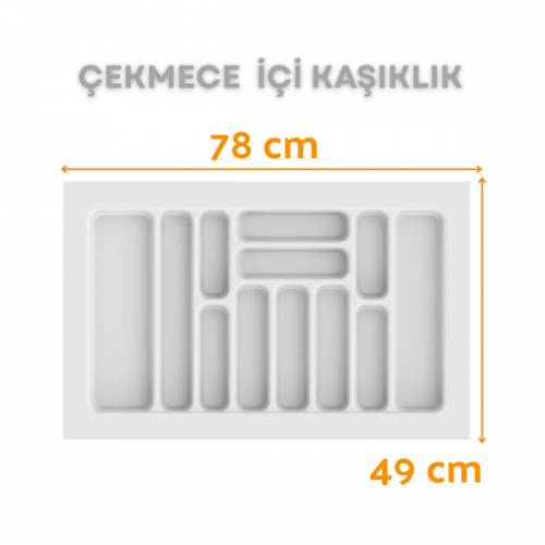  Çekmece İçi Kaşıklık ve Kepçelik Düzenleyici – Beyaz 78x49 cm (69x40 cm Kadar Kesilebilir)